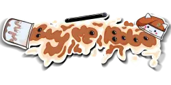 Buy me a coffee image created by SimmerPatata - boba splattered spelled 'buy me boba' with a Brimstone cap.